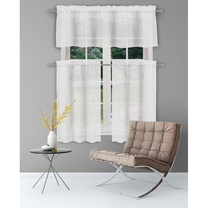 Rideau de cuisine blanc sur mesure Tailored
