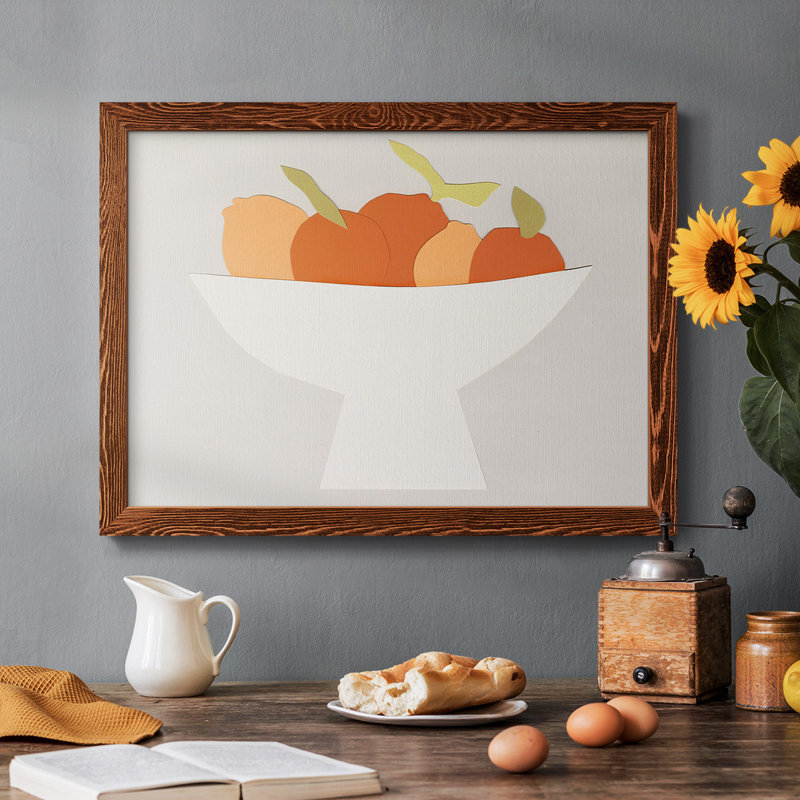 «Sumo Citrus I», reproduction d'art sur toile simple, Cadre érable, H 14 po x l 20 po x P 1,5 po