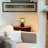 Concrete Table Lamp With Green Glass