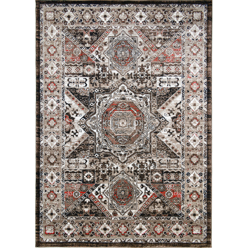 Tapis brun Tacoma Kershaw, Rectangle 7 pi 10 po x 9 pi 10 po