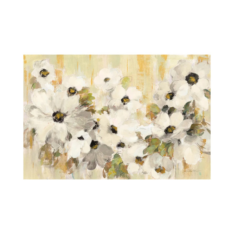 White And Green Bloom Crop by Silvia Vassileva - Gallery-Wrapped Canvas Giclée on Canvas, Wrapped Canvas