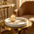 Rustic Round Decorative Tray For Coffee Table, Ottoman, And Home Decor Centerpiece, Wooden Stripe Texture, Multi-Functional Organizer For Living Room, Bedroom, And Vanity-869259330-869259329