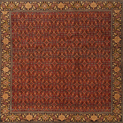 Tapis oriental rouge / jaune / beige