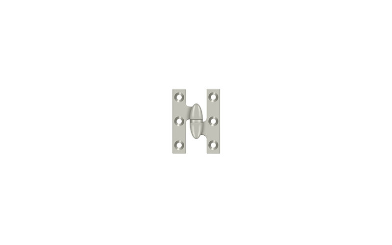 2'' x 1.5'' Metal Butt Hinge, Right Hand, Brushed Nickel