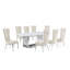 Barkhamsted Marble Top Pedestal Dining Set-1129557834-1130277698-1130277699