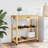 vidaXL Kitchen Trolley MONZA 33.1"x15.7"x34.8" Solid Wood Pine-752268432