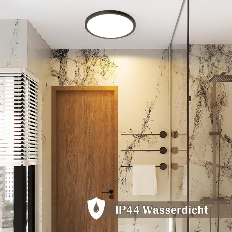 LED Semi Flush Mount, Black