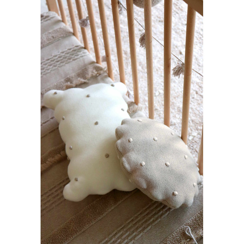 Biscuit Lumbar Pillow Cover & Insert, Ivory
