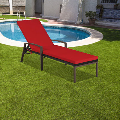 Chaise longue d'extérieur inclinable et réglable pour patio