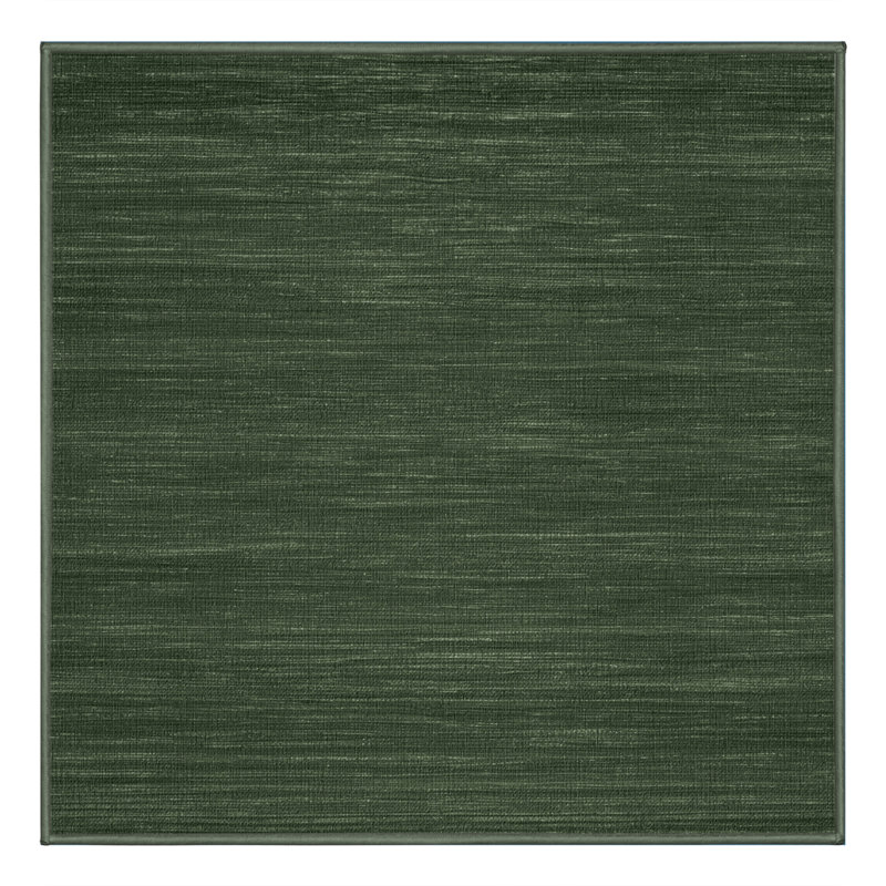 Tapis vert uni lavable à la machine, Carré 3 pi