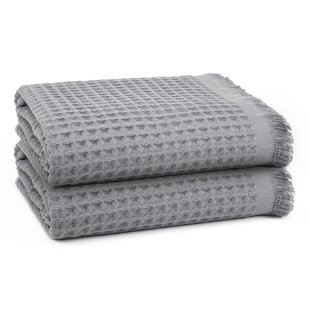 COTTON CRAFT - 12 Pack - Euro Cafe Waffle Weave Terry Kitchen Towels -  16X28 - 2