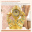 Polished Gold Vintage Elegant Peacock Sculpture Floor Clock Ornament-1863146984
