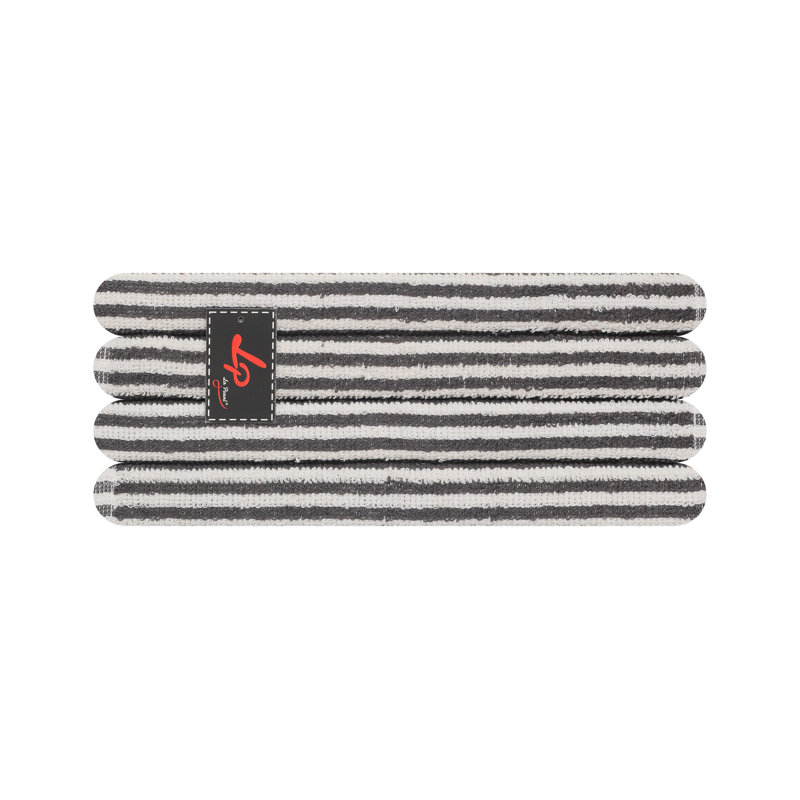 Cotton Stripe Jacquard Tea Towel Kitchen Towel, 8, Brown