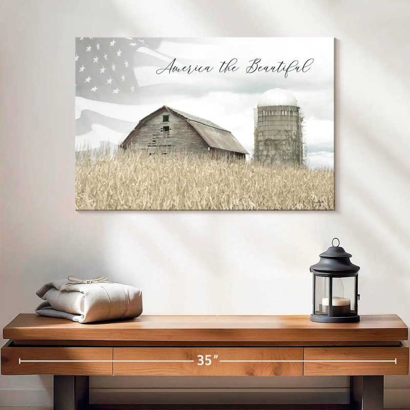 Lelar America The Beautiful Country, H 16 po x l 24 po