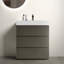 Meuble-lavabo autoportant moderne avec lavabo sans drain et robinet-106757430-106757429