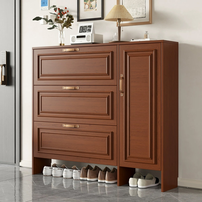 Walnut Aluminum Shoe Storage
