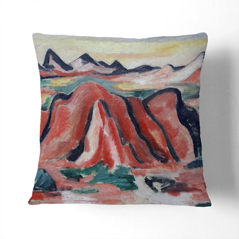 New Mexico By Marsden Hartley Square Throw Cushion, White, 40cm H x 40cm W x 15cm D