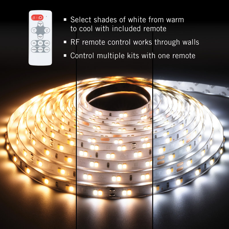 Ensemble de bande lumineuse à DEL blanche réglable RibbonFlex Home 24V