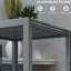 Table de salle à manger extensible gris foncé, 41 po à 83 po, avec structure en aluminium et plateau en acier effet bois pour 6 8 personnes