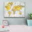 «Epic Graffiti», «World Map Yellow Grey» par Danhui Nai, art mural sur toile-108586017
