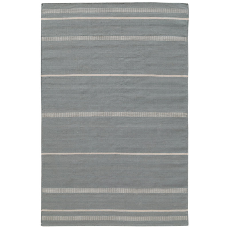 Kalise Striped Indoor/Outdoor Performance Area Rug, Blue, Rectangle 7'6" x 9'6"
