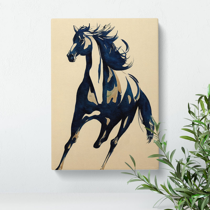 Running Horse - Wrapped Canvas, 50cm H x 35cm W x 3cm D