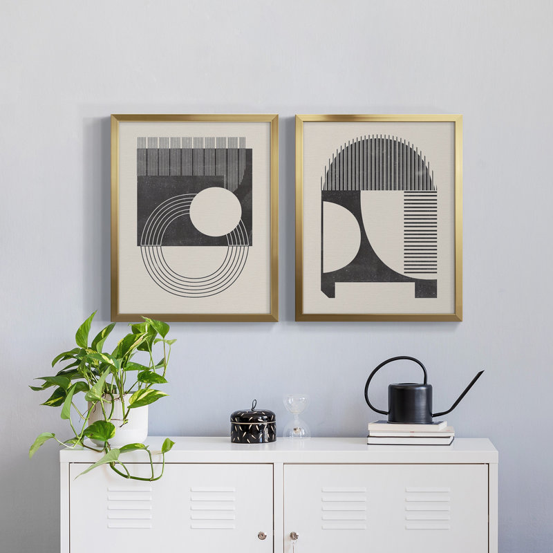 Toile encadrée Premium Inconnu Space III - Prêt à être accroché, H 16 po x l 38 po x P 1,5 po, Papier encadré doré
