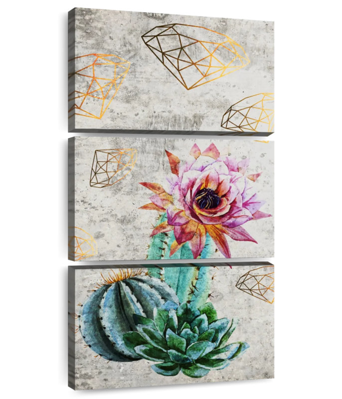 Trendy Cactus Flower, 52" H x 24" W