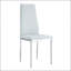 Chaise de salle à manger moderne en polyuréthane blanc avec pieds argentés - ensemble de 6-136562125-136562122