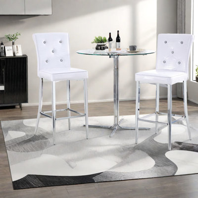 Modern Dining Table Sets(must Include Both Table And Chair), Glass Metal Bar Set