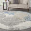 Tapis ivoire / bleu Lilyanna-729037188