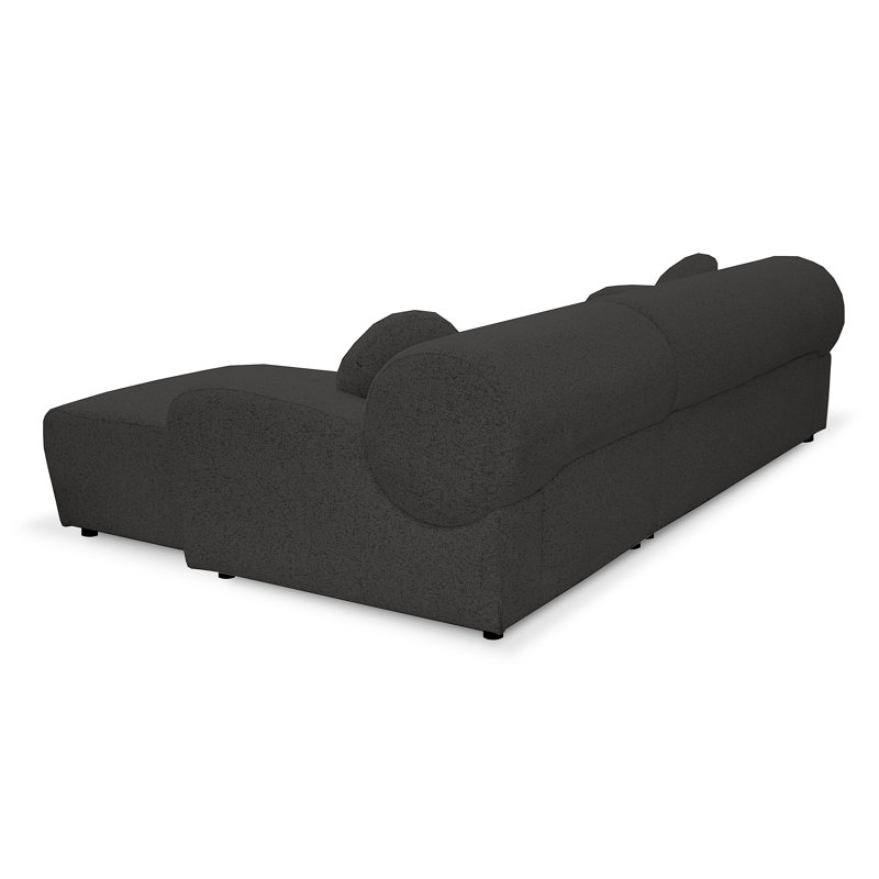 4 Seater Corner Sofa, Left Hand Facing, Black
