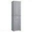 Tall Bathroom Storage Cabinet, Freestanding Storage Cabinet With Two Different Size Doors And Adjustable Shelf, Door Shelve Design, Mdf Board With Painted Finish, White-803433476