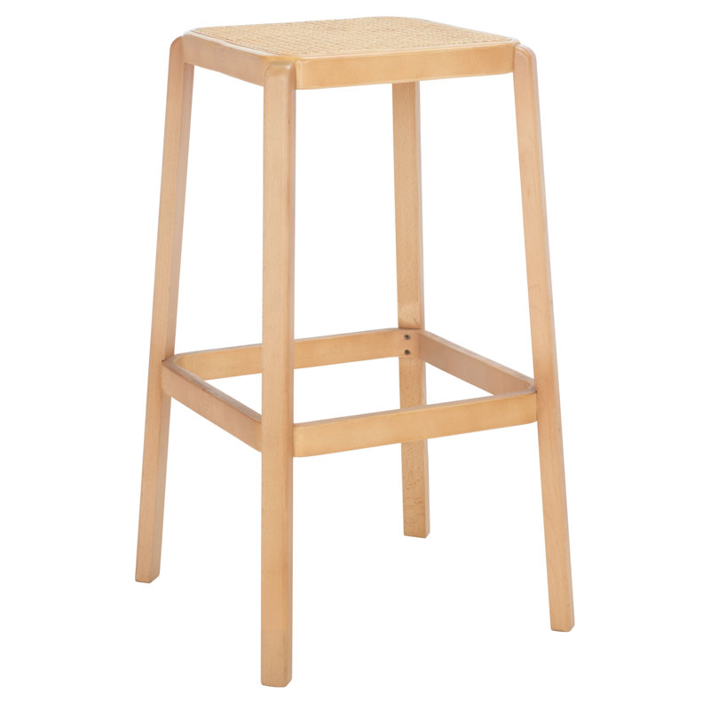 Bluebelle Counter Stool with Solid Wood Frame, Natural, Bar Stool (29.53" Seat Height)