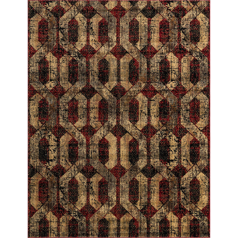 Geometric Indoor Rug, Rectangle 10' x 14'