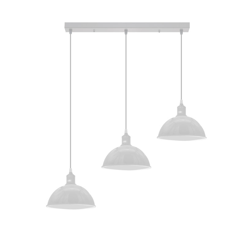 Labeeb 3 - Light Kitchen Island Pendant, White