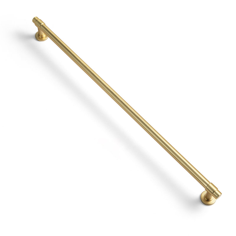 Emballage groupé de poignées barres centrales, Laiton brossé clair, 12 3/5"