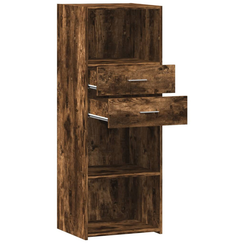 Shanesia 124 cm H x 45 cm W Bookcase, Smoked Oak