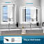 Miroir à DEL haute définition pour salle de bain 40 "x 32", 5 minutes, 3 couleurs à intensité variable, Cri90 +, fonction mémoire, fixation murale-923156061