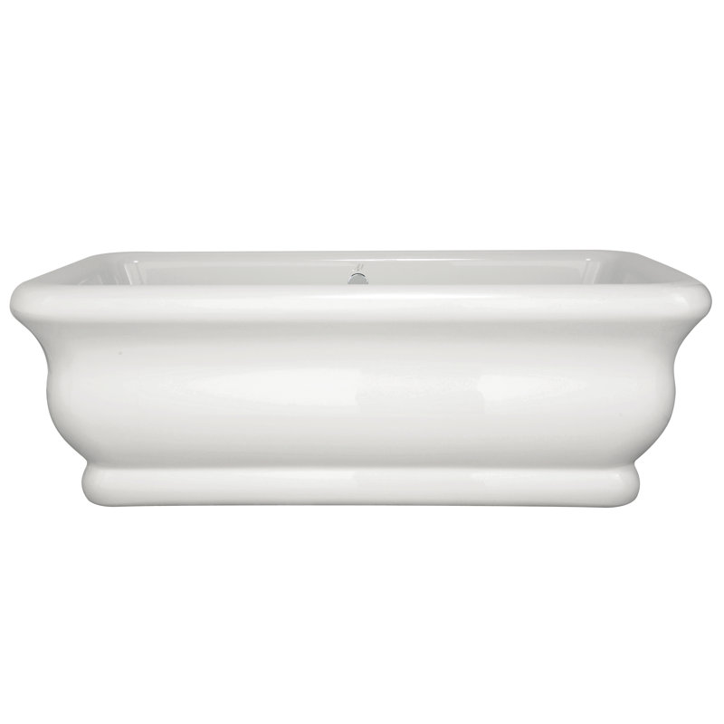 Michelangelo 66'' L Freestanding Air Bathtub, Polished Chrome