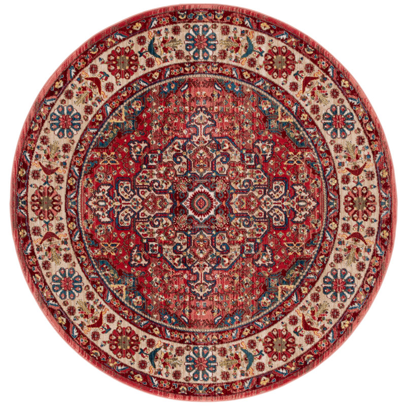 Tapis oriental performance Kurtz, Rond 4 pi, Red/Ivory