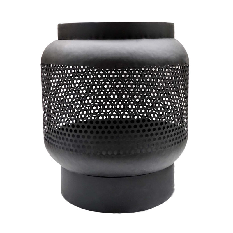  Metal Outdoor Fire Pit, Black