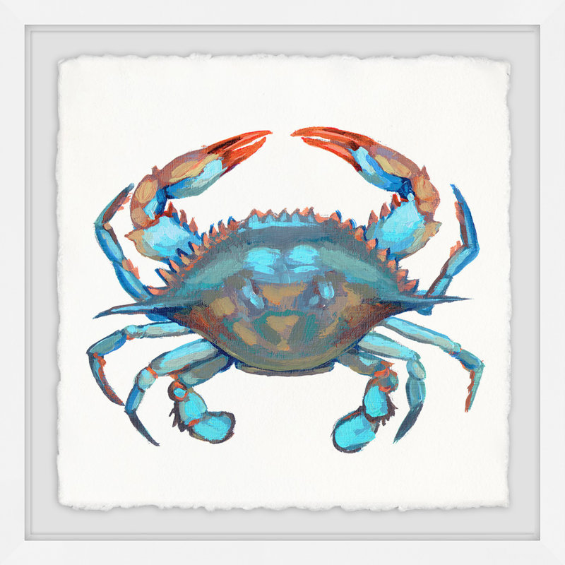 " Icy Blue Crab ", 18" H x 18" W x 1.5" D