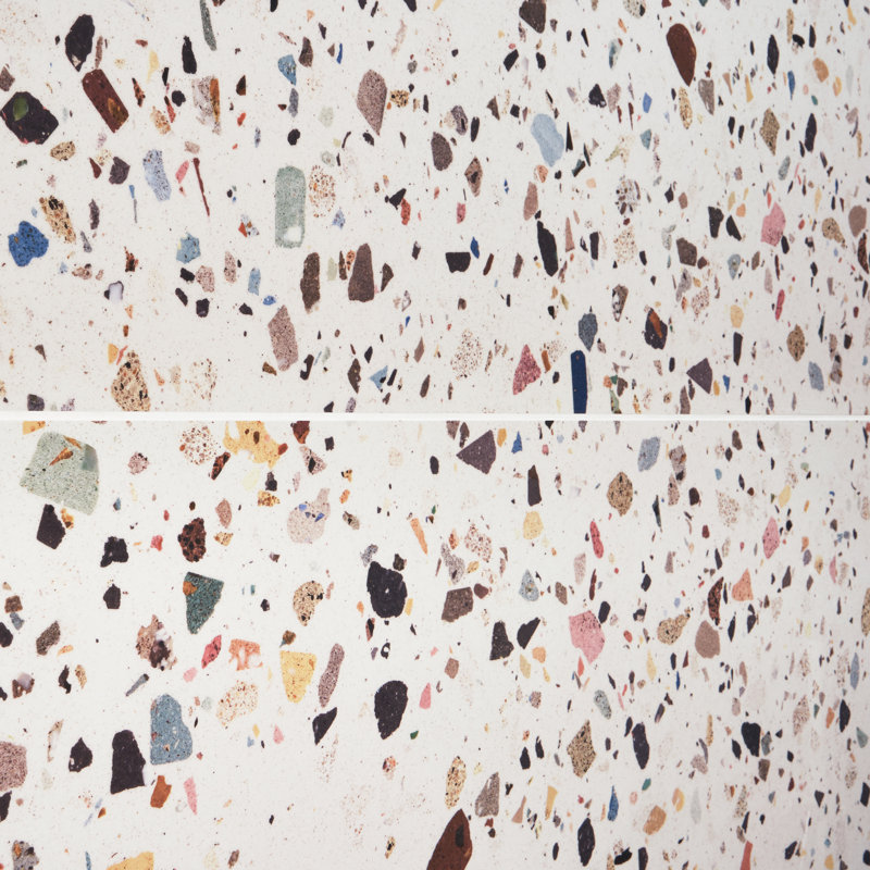Carreau Bond 23,62 po X 47,24 po Carreau de sol et mural en porcelaine polie Terrazzo Look (15,49 pieds carrés / caisse)