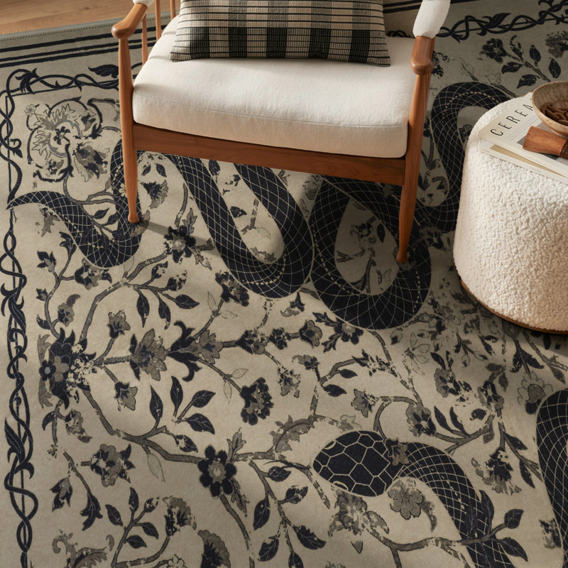 Tapis moelleux antidérapant pour salon Palos, Rectangle 5 pi x 7 pi
