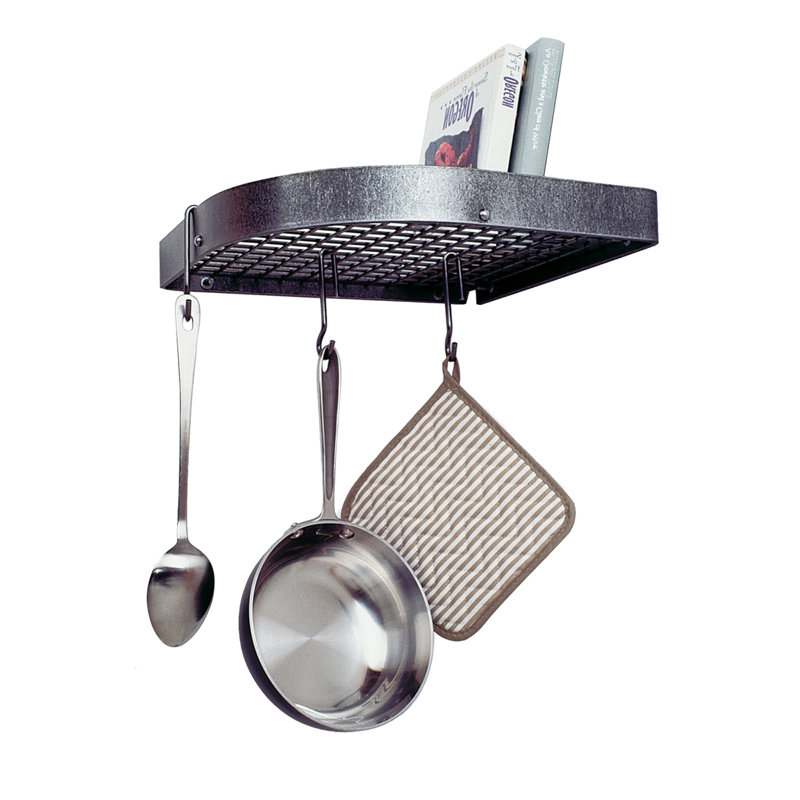 Handcrafted Corner Wall Rack, 4.5" H x 16" W x 16" D
