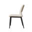 Ensemble de chaises de salle à manger confortables et modernes, cuir PU blanc, support en métal, idéal pour la cuisine et le bureau