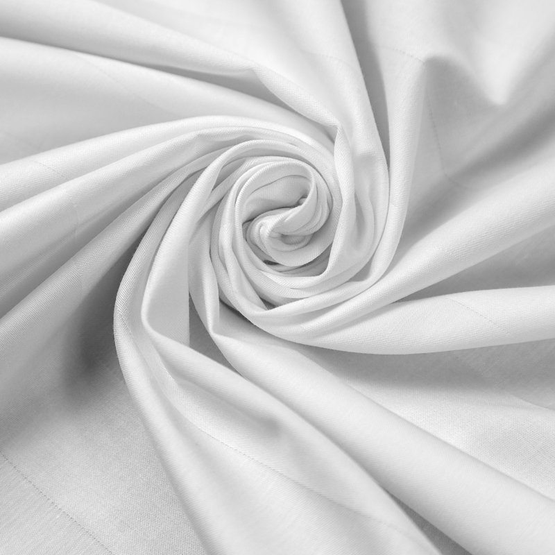 Henil Percale Machine Woven Fitted Sheet, White, King