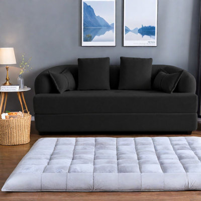 Canapés 2 en 1 Compression, chaise longue pliable compacte en chenille