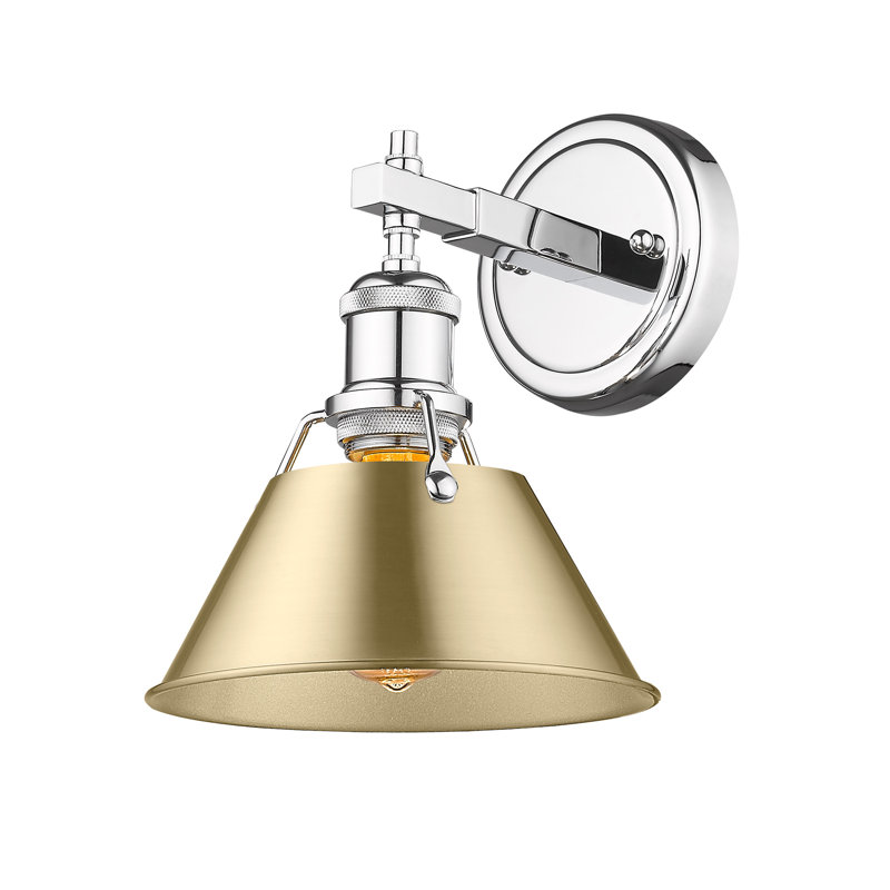 Éclairage pour meuble-lavabo en acier à intensité variable Felda, Chrome, Bronze champagne brossé, 1 lumières